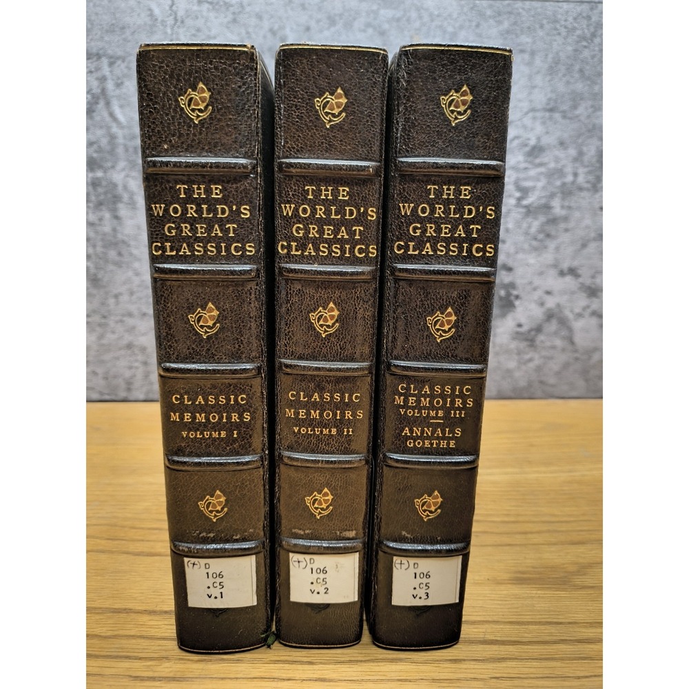 Classic Memoirs  [in 3V] 1901 Intro by‎ George Saintsbury World's Great Classics